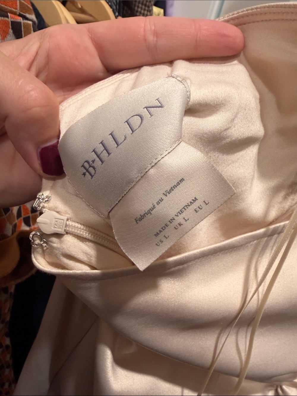 BHLDN Satin Cowl-Neck Maxi Dress in Champagne Blush - Picture 5 of 5